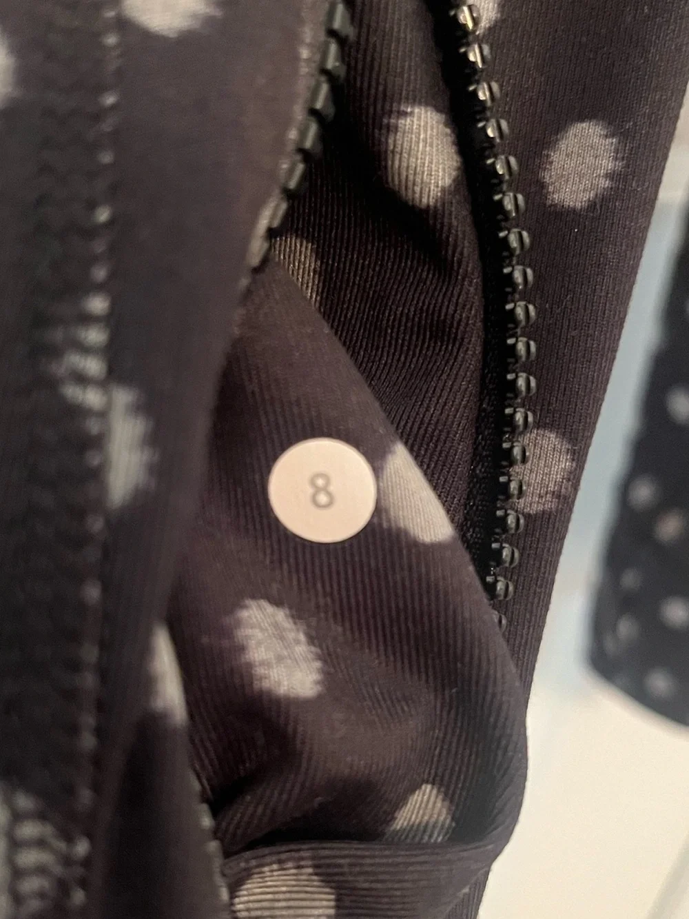 Lululemon Define Jacket Ghost Dot Black Slate | Size 8 | Thumbholes Full Zip